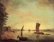 Francis Swaine Scene on the Thames Sweden oil painting reproduction